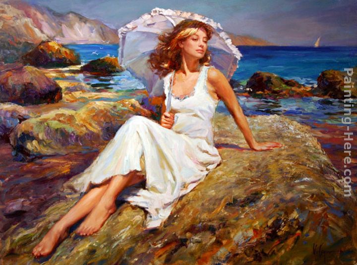 By the Seaside painting - Vladimir Volegov By the Seaside art painting